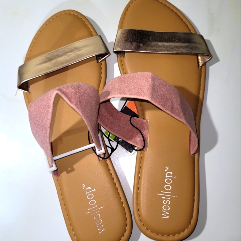 Pink and Gold Sandals